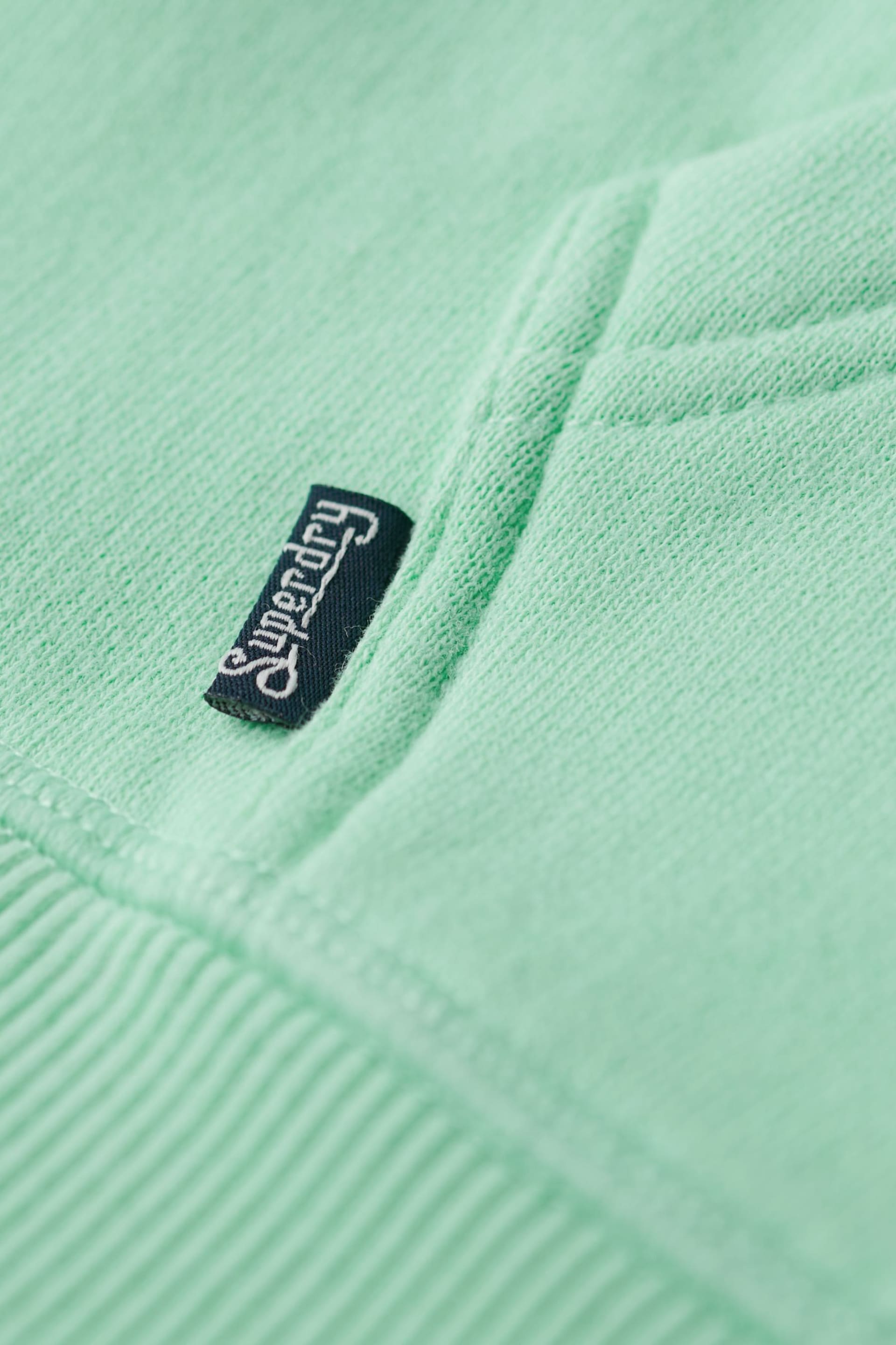 Superdry Green Essential Logo Zip Hoodie - Image 4 of 5