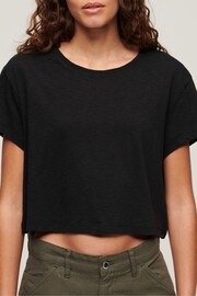 Superdry Black Slouchy Cropped T-Shirt - Image 3 of 6