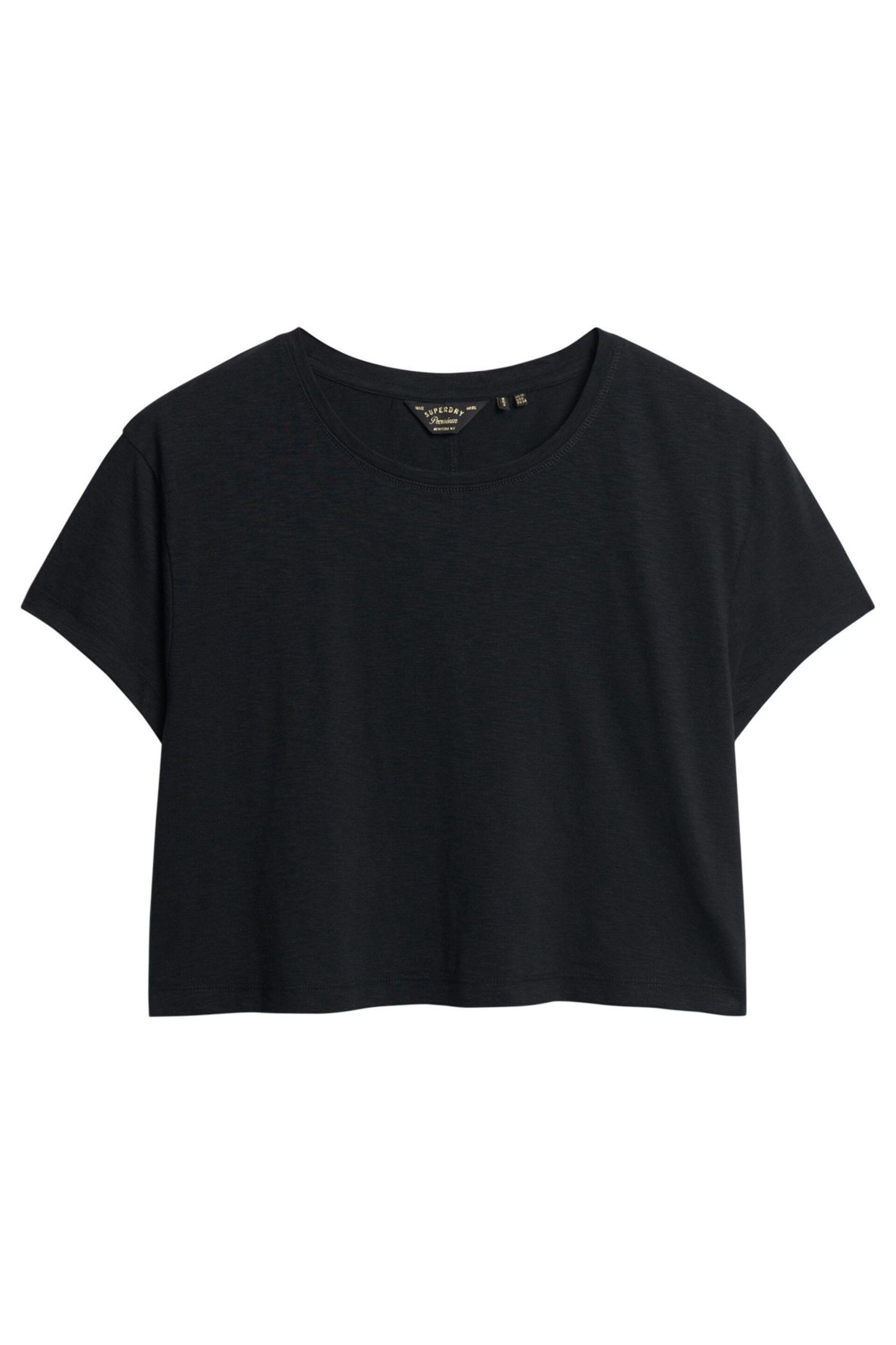 Superdry Black Slouchy Cropped T-Shirt - Image 5 of 6