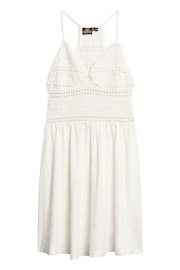 Superdry White Jersey Lace Mini Dress - Image 4 of 6