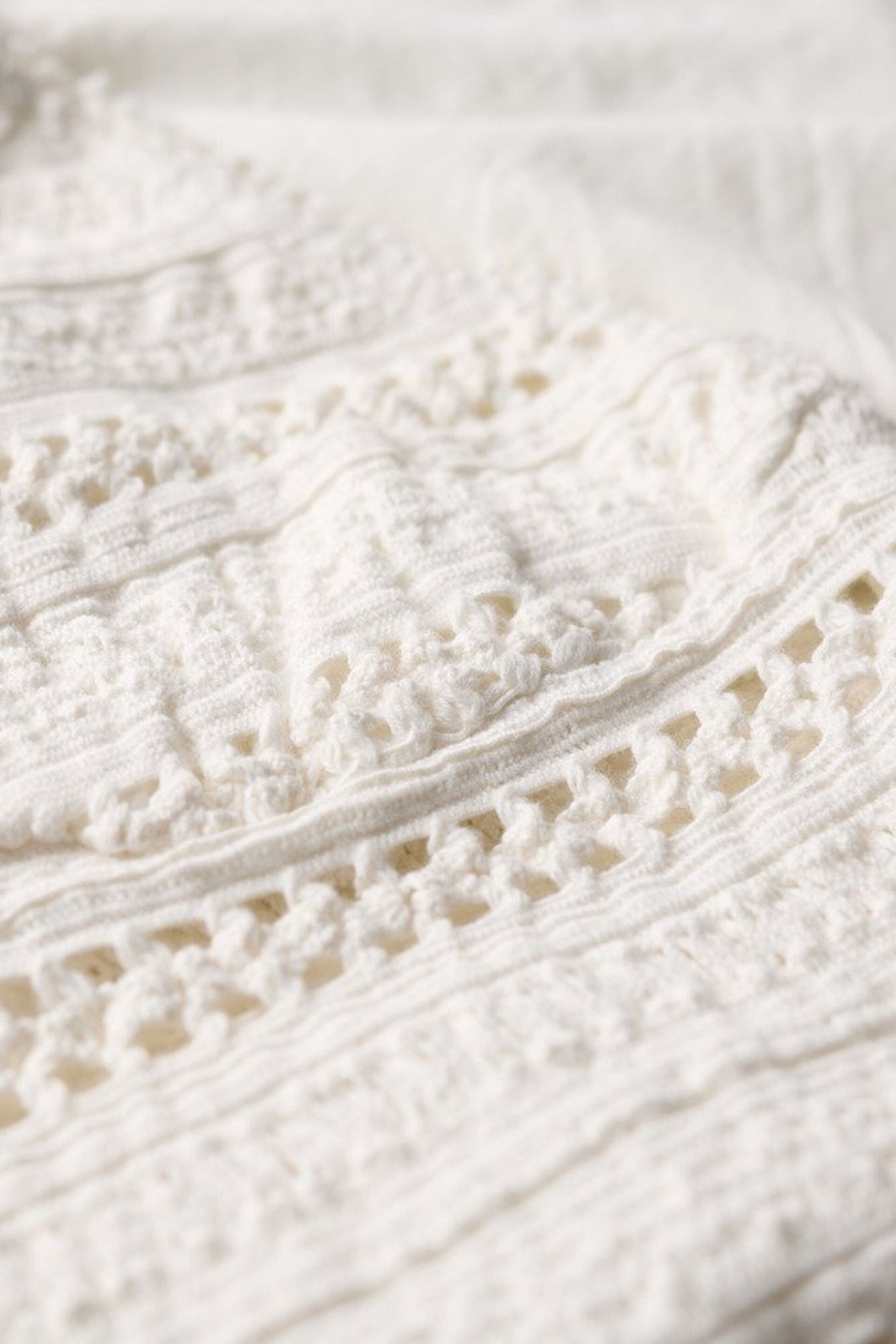 Superdry White Jersey Lace Mini Dress - Image 5 of 6