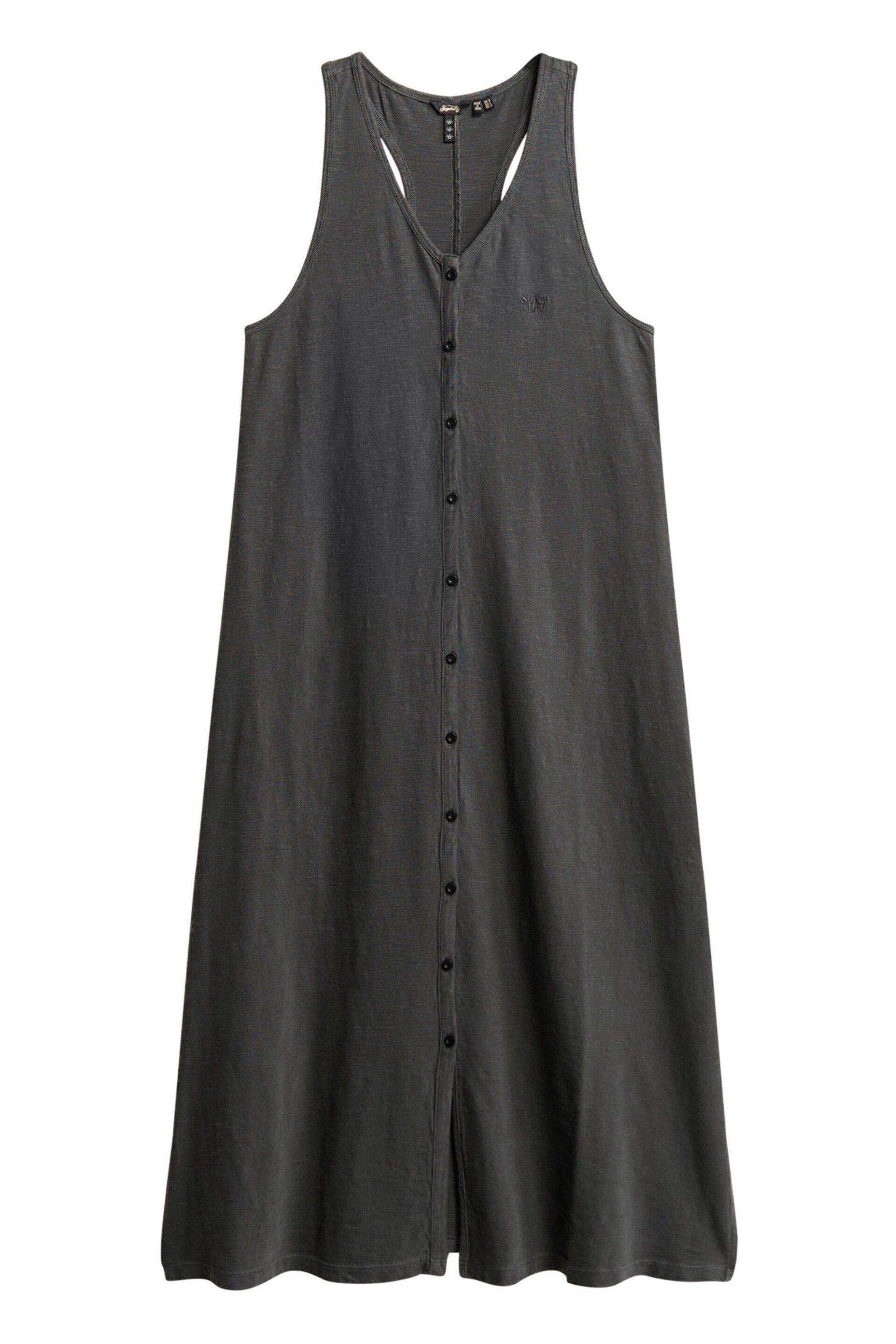 Superdry Beach Black Jersey Vest Midi Dress - Image 5 of 5