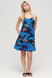 Superdry Blue MINI CAMI BEACH DRESS - Image 2 of 6