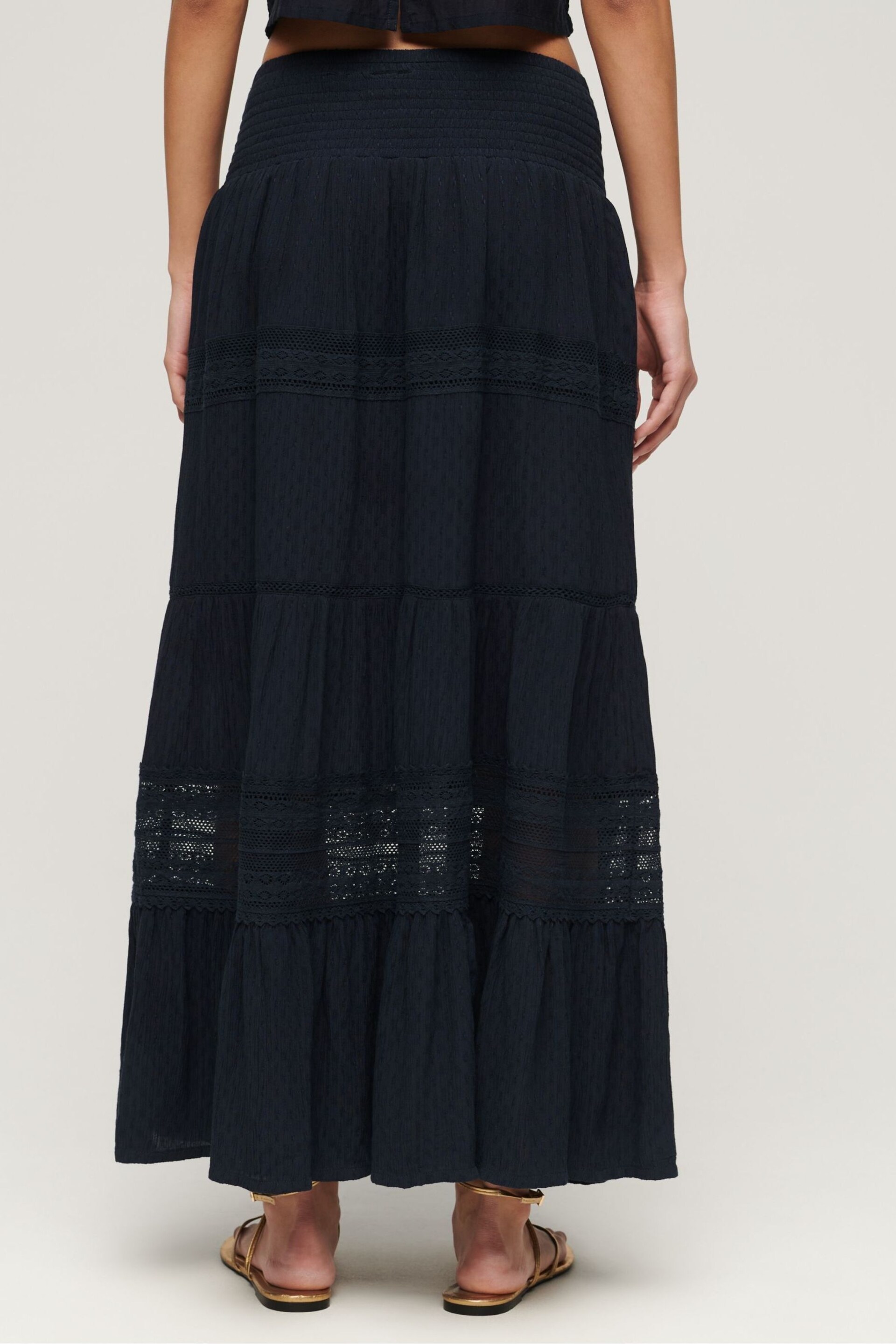 Superdry Blue Ibiza Maxi Skirt - Image 2 of 4