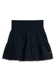 Superdry Blue Ibiza Lace Mix White Mini Skirt - Image 4 of 6