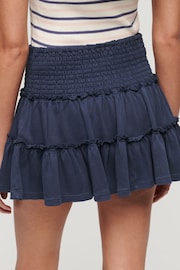 Superdry Blue Tiered Jersey Mini Skirt - Image 2 of 3