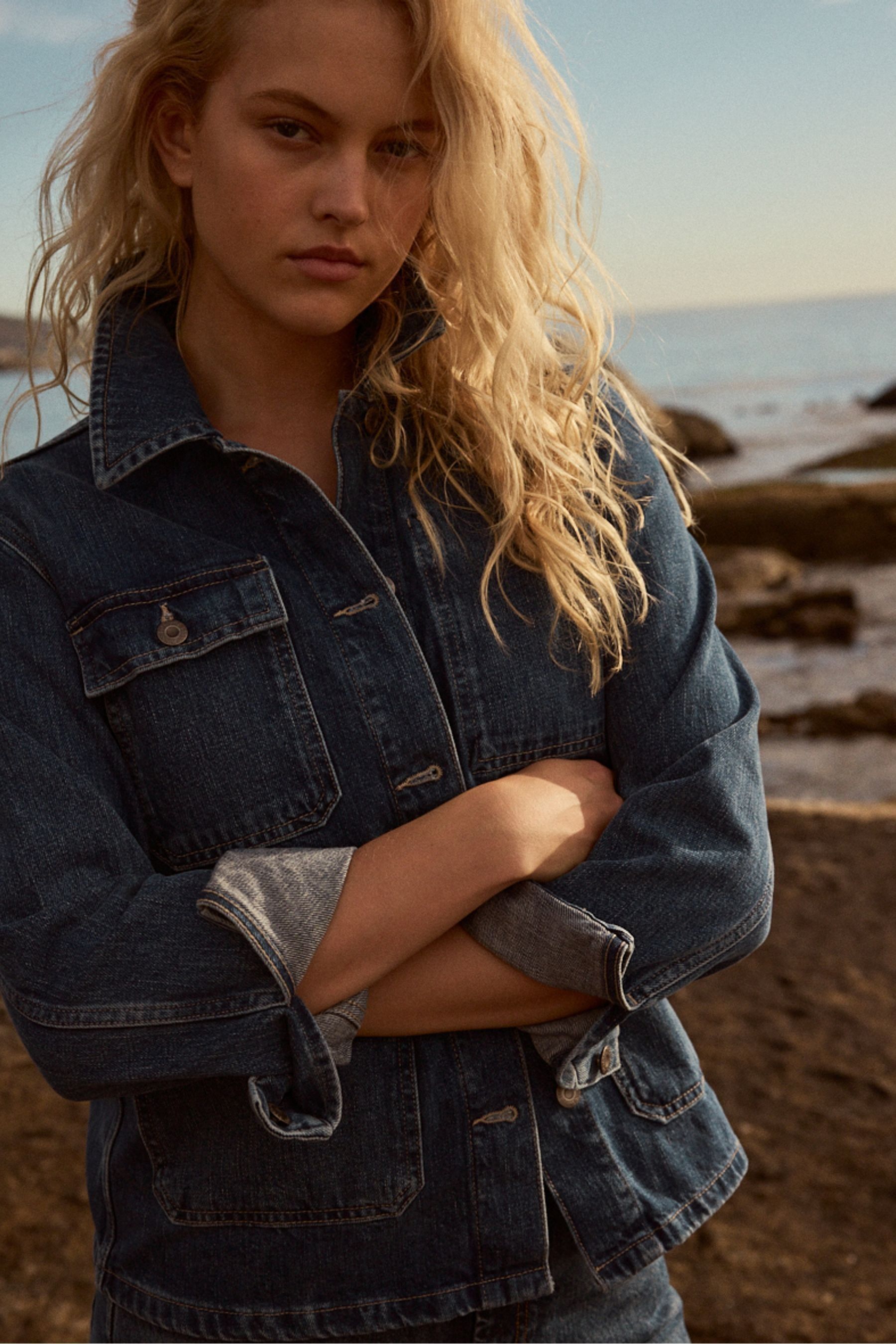 Buy Superdry Blue Denim Chore 100 Cotton Jacket from Next United Arab Emirates