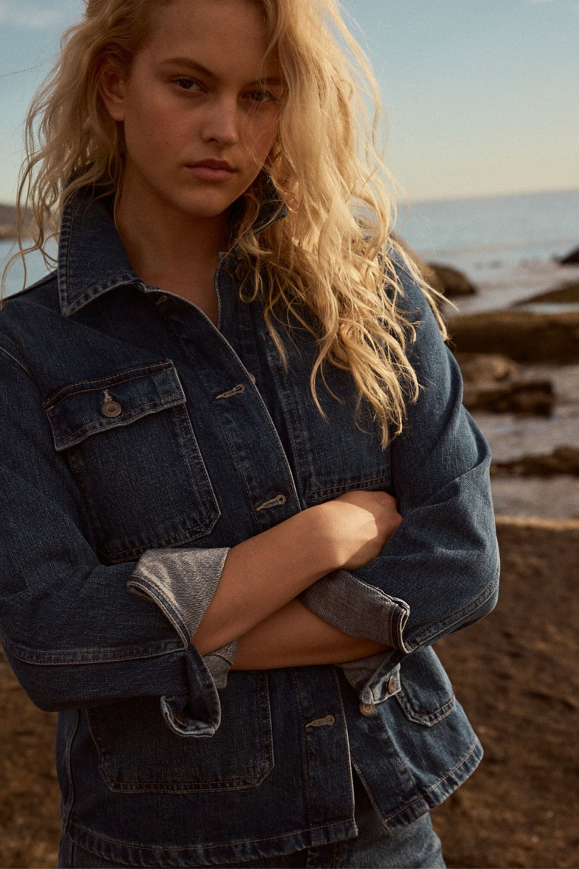 Superdry Blue Denim Chore Jacket - Image 1 of 5