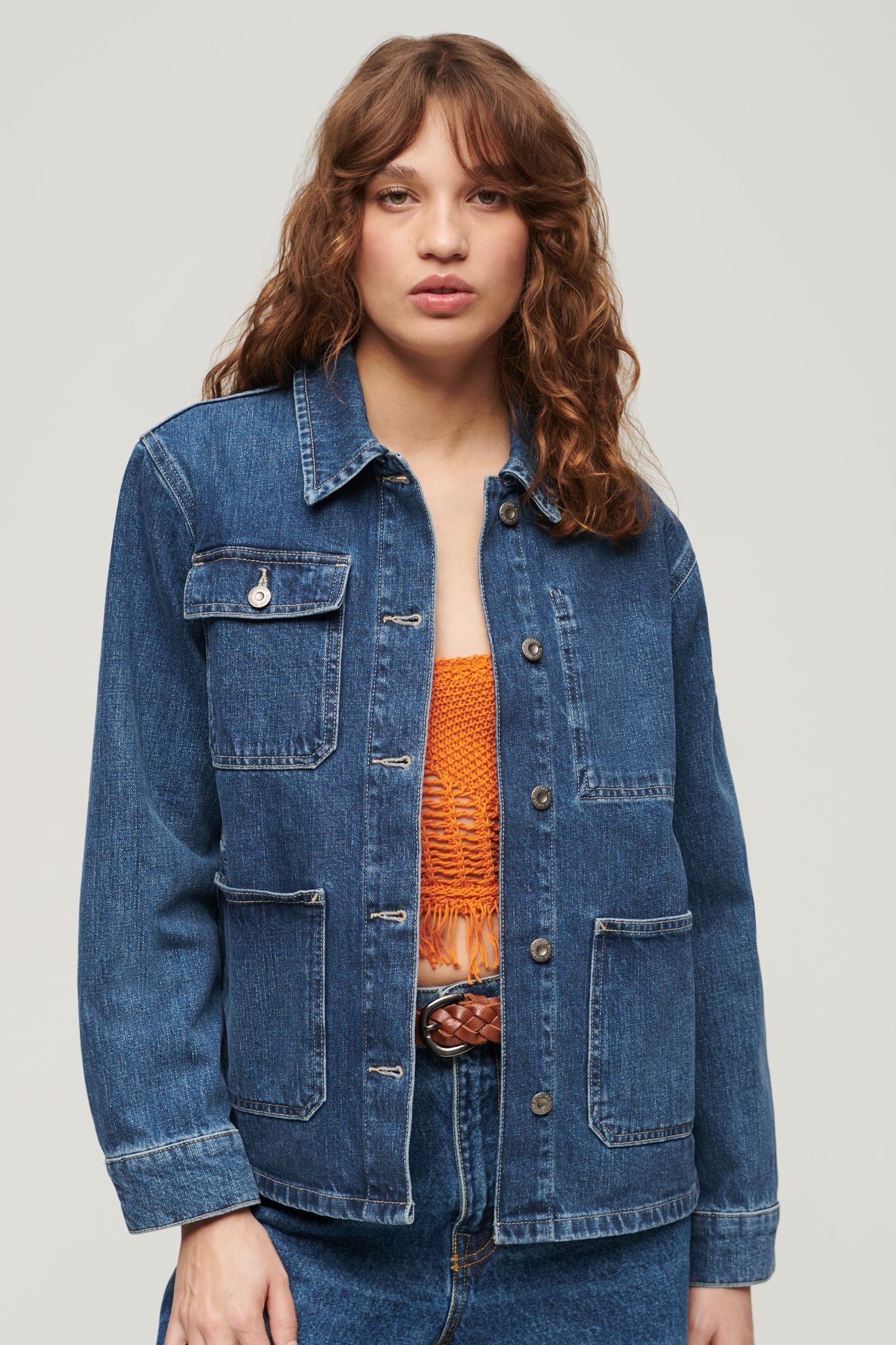 Superdry jacket denim deals