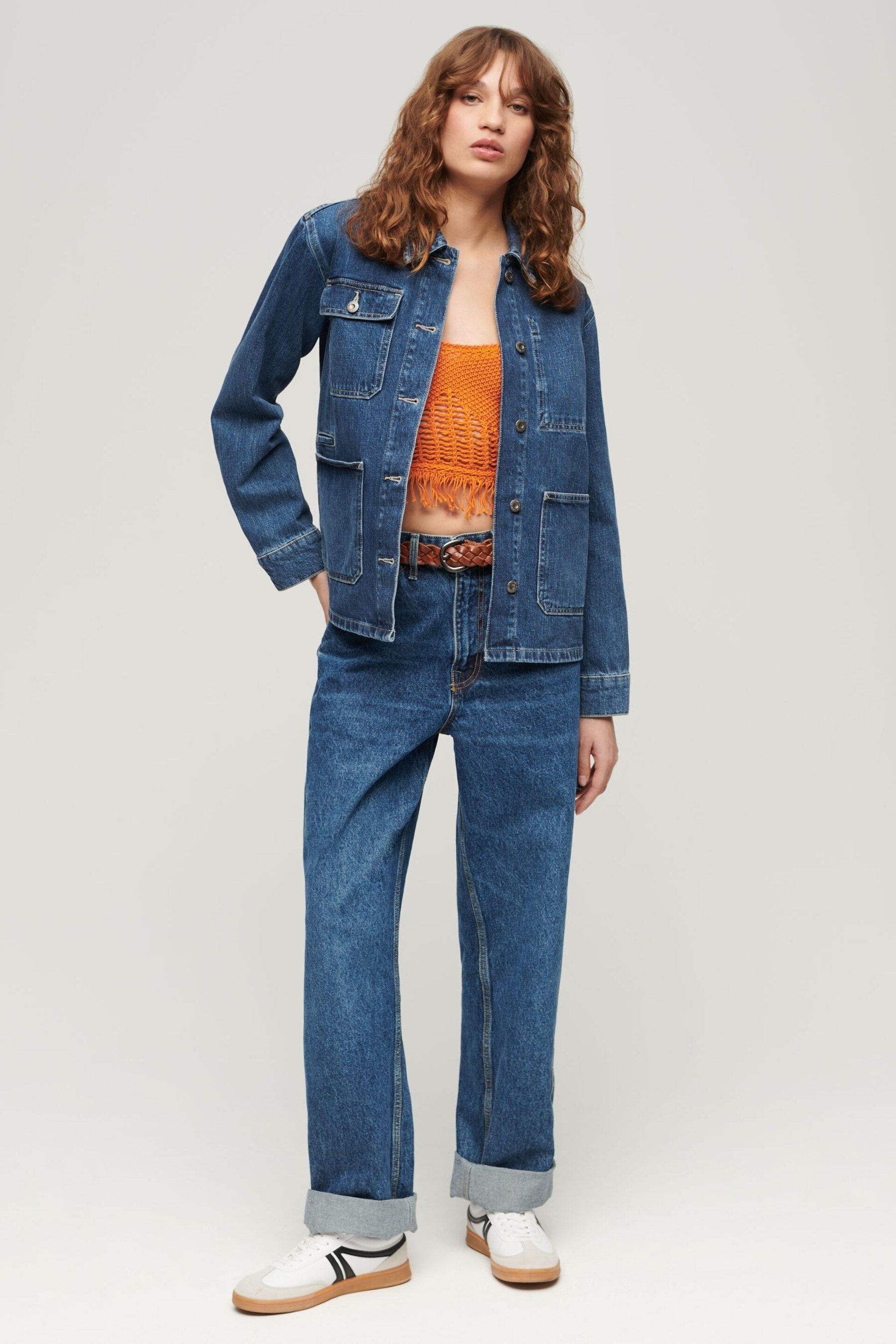 Superdry Blue Denim Chore Jacket - Image 3 of 5