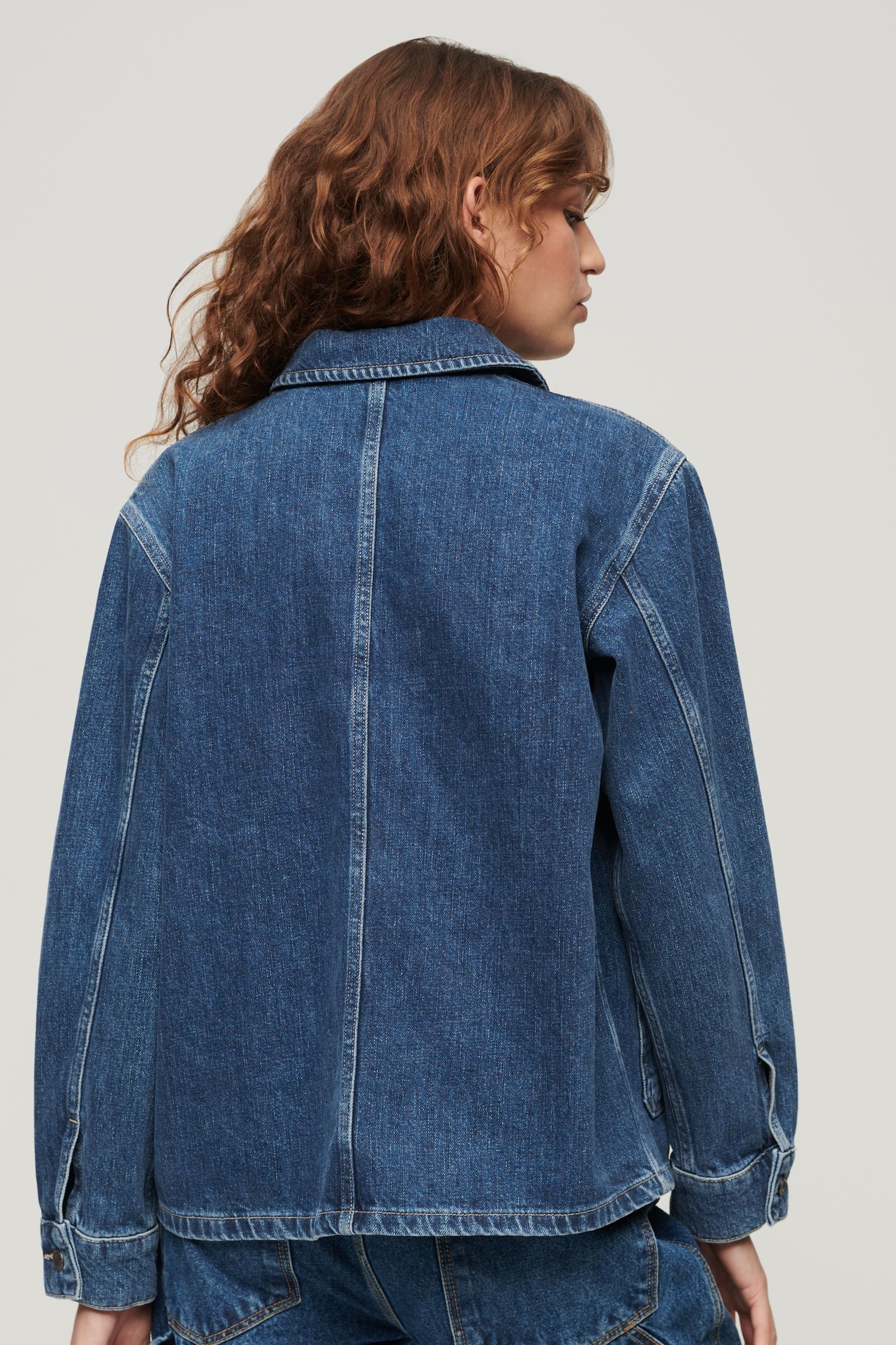 Buy Superdry Blue Denim Chore 100 Cotton Jacket from Next United Arab Emirates