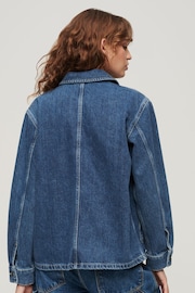 Superdry Blue Denim Chore Jacket - Image 4 of 5