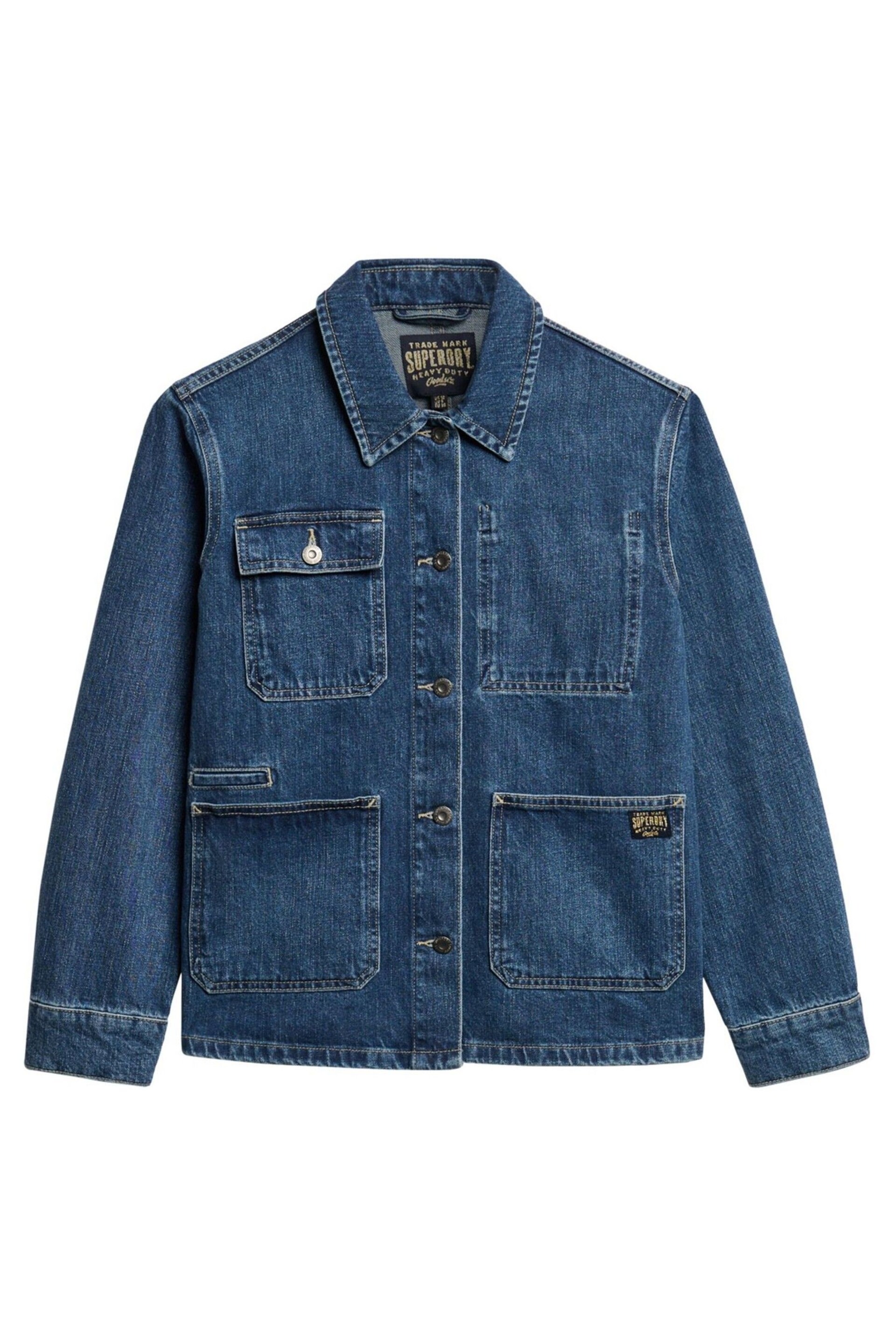 Superdry Blue Denim Chore Jacket - Image 5 of 5