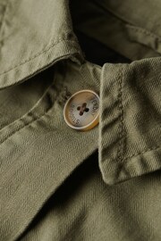 Superdry Green Cotton Belted Safari Utility Jacket - Image 6 of 6