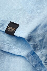 Superdry Blue Casual Linen Boyfriend Shirt - Image 5 of 5