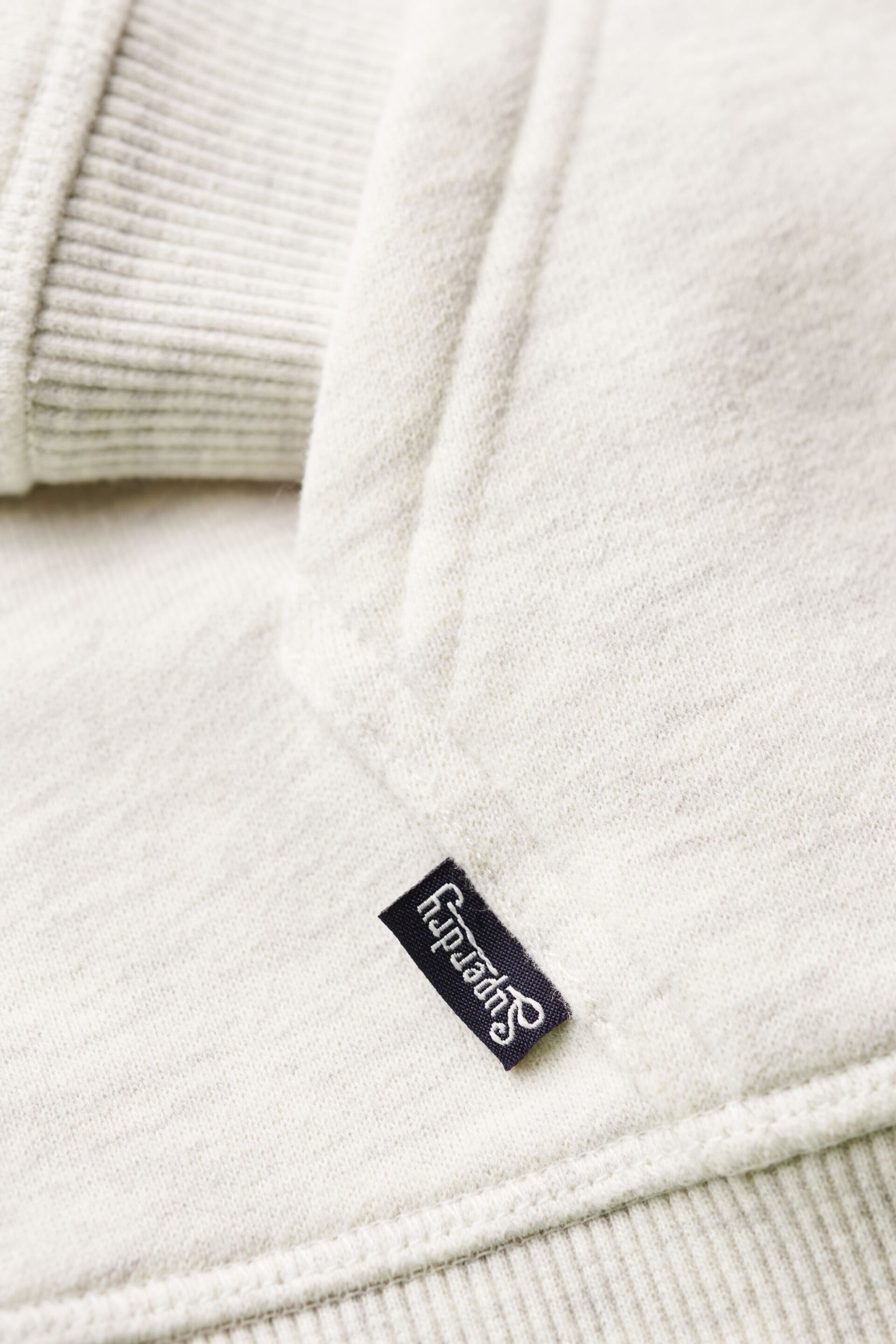 Superdry Glacier Grey Marl Essential Logo Zip Hoodie - Image 5 of 6