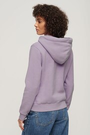 Superdry Purple Metallic Venue Logo Hoodie - Image 2 of 6