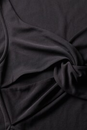Superdry Black Jersey Twist Back Midi Dress - Image 5 of 6