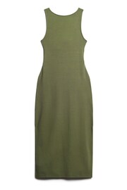 Superdry Green Jersey Twist Back Midi Dress - Image 4 of 5