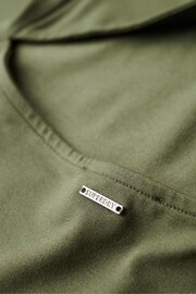 Superdry Green Jersey Twist Back Midi Dress - Image 5 of 5