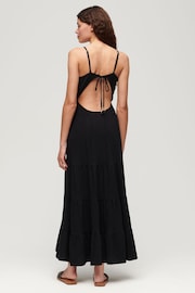 Superdry Black Smocked Cami Maxi Dress - Image 2 of 3