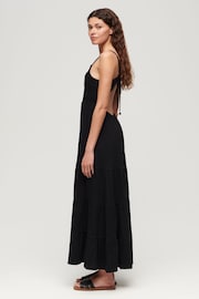 Superdry Black Smocked Cami Maxi Dress - Image 3 of 3