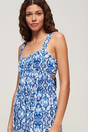 Superdry Blue Tie Maxi Dress - Image 6 of 10