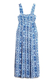 Superdry Blue Tie Maxi Dress - Image 7 of 10