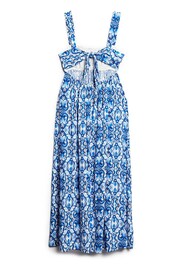 Superdry Blue Tie Maxi Dress - Image 8 of 10