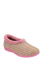 Lotus Pink Knitted Flat Slippers - Image 1 of 4