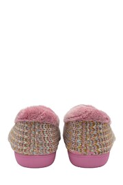 Lotus Pink Knitted Flat Slippers - Image 3 of 4