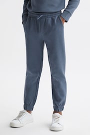 Reiss Airforce Blue Hector Senior Textured Drawstring Joggers - Image 1 of 5