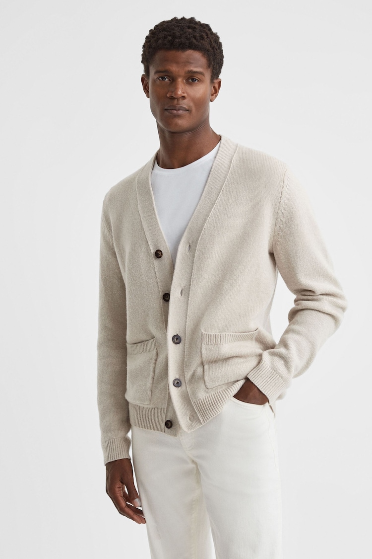 Reiss Kingsford Wool Blend Button-Through Cardigan - 圖片 6，共 6