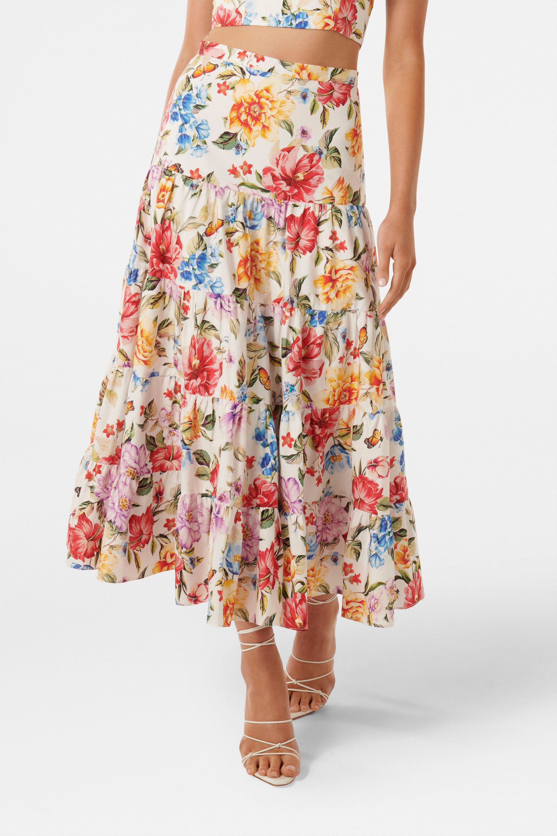 Forever new white midi skirt online