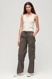 Superdry Brown Vintage Elastic Cargo Utility Trousers - Image 3 of 5