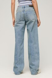 Superdry Blue Mid Rise Wide Leg Jeans - Image 2 of 7