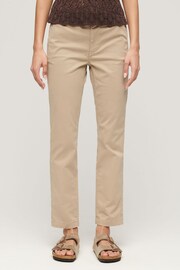 Superdry Brown Mid Rise Chino Trousers - Image 1 of 5