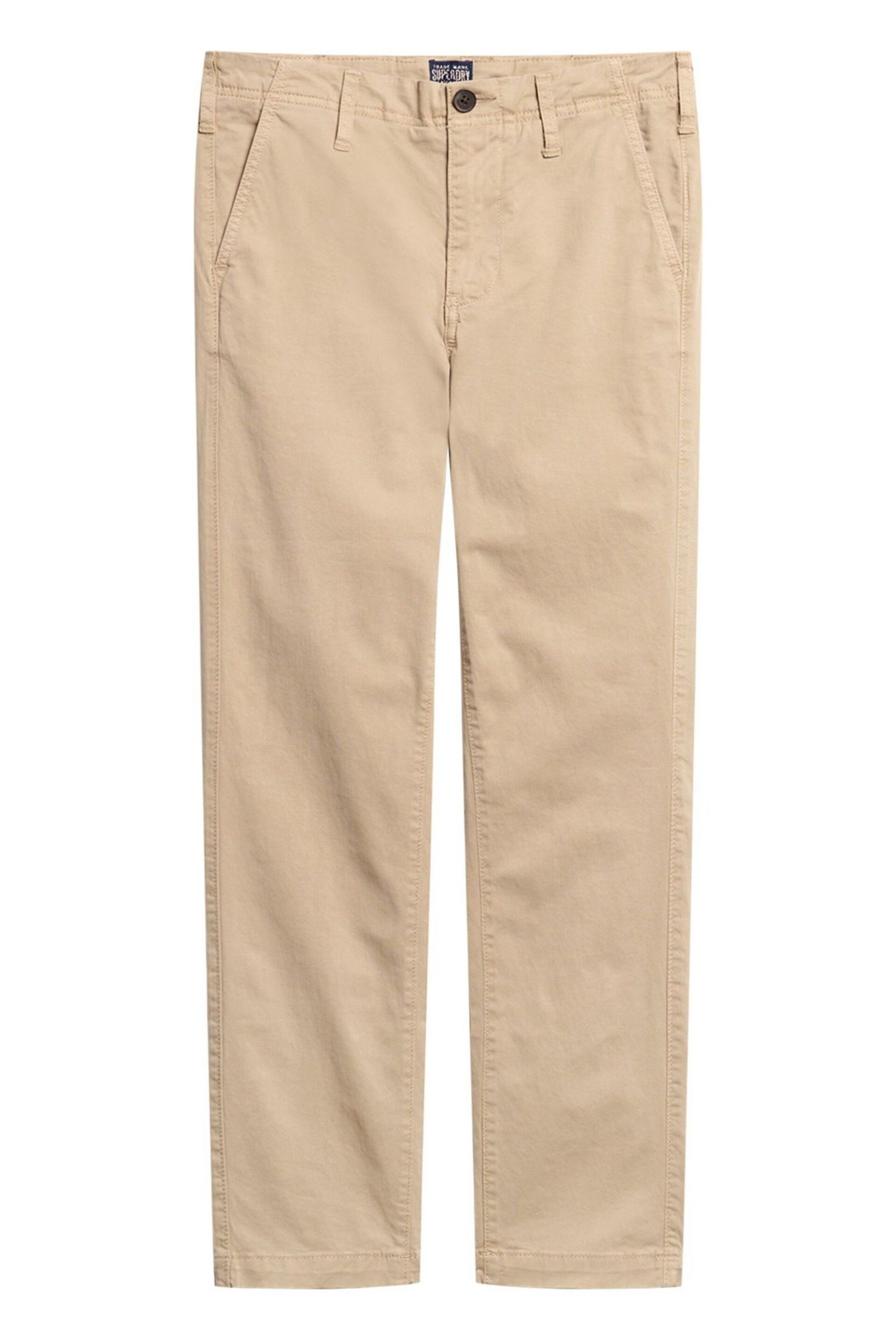 Superdry Brown Mid Rise Chino Trousers - Image 5 of 5