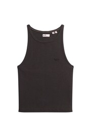 Superdry Black Essential Branded Cami Top - Image 4 of 6