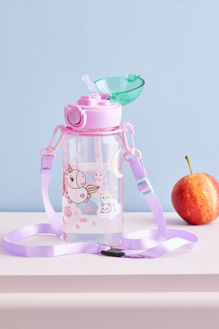 Lilac Purple Kawaii Water Bottle - Image 1 of 3