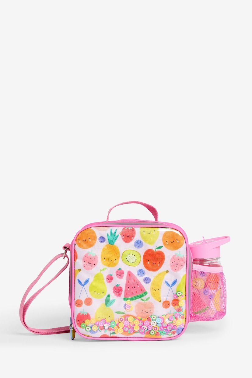 Pink Fruit Print Lunch Bag and Water Bottle Set - Image 6 of 6