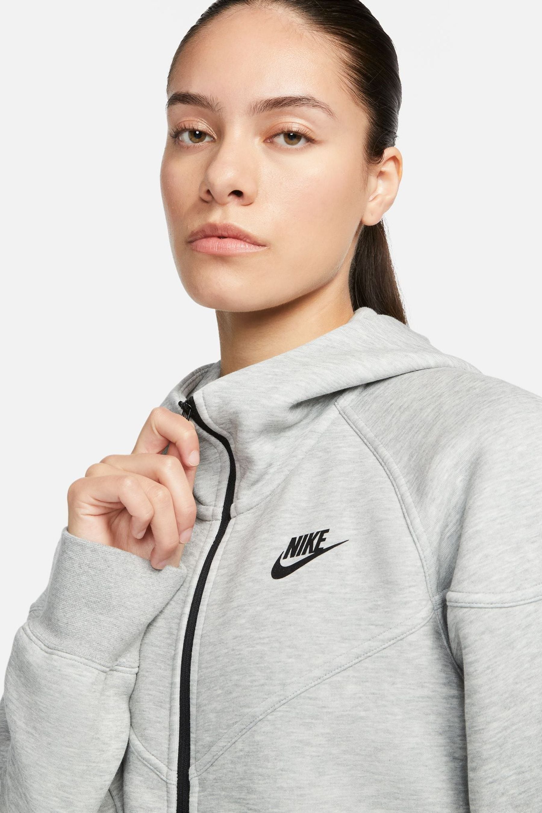 Buy Nike Dark Grey Heather Sportswear Tech Fleece Windrunner Full Zip Hoodie from the Next UK online shop