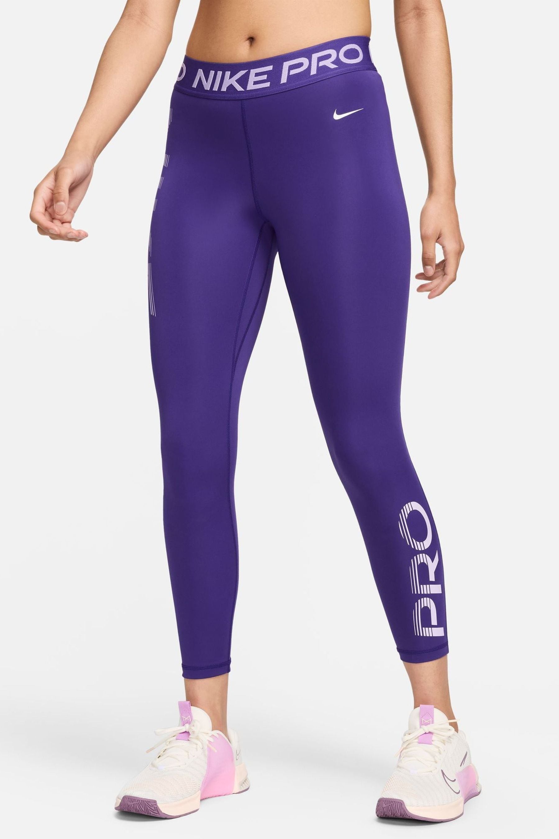 Nike pro purple leggings on sale
