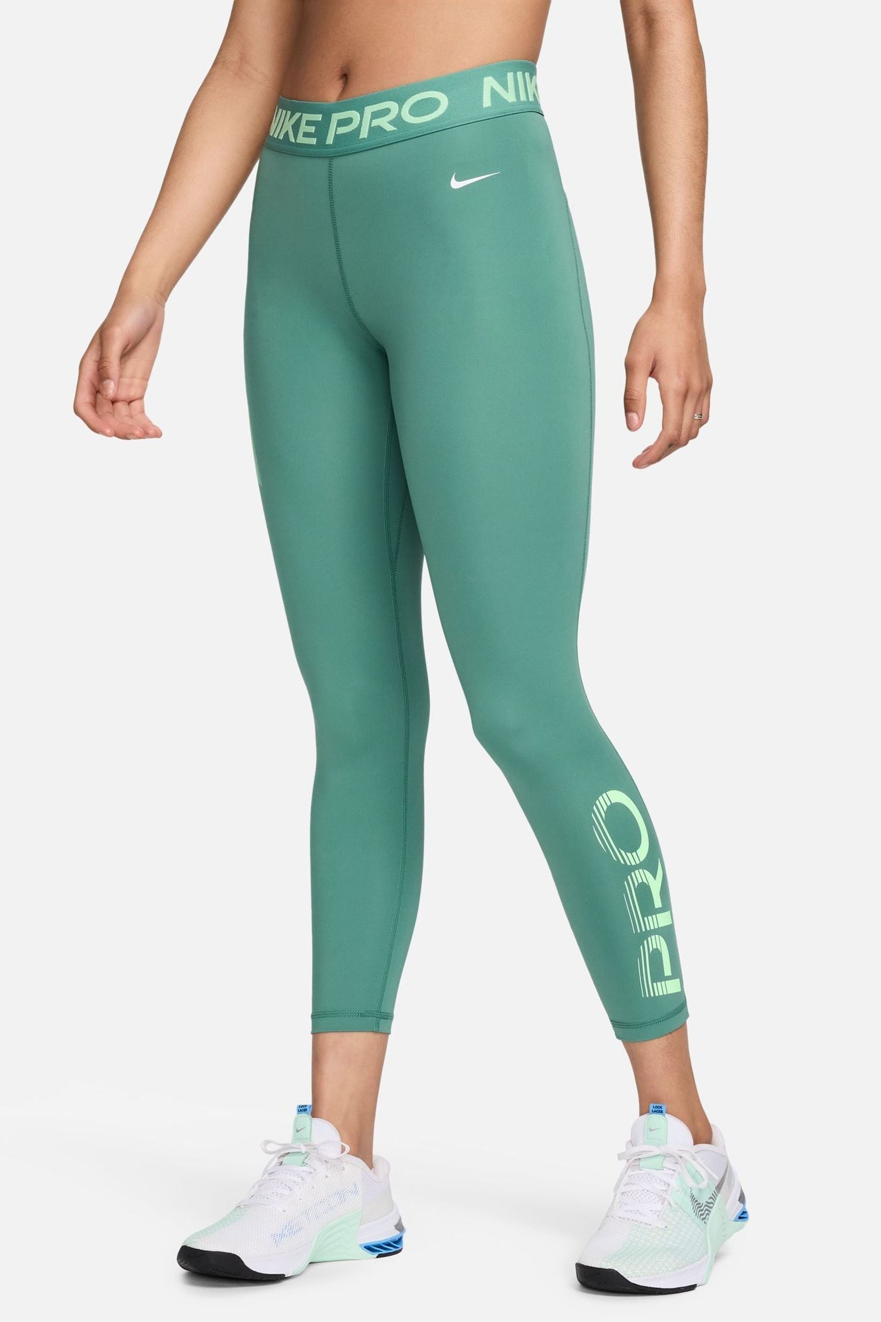 Nike pro green leggings online