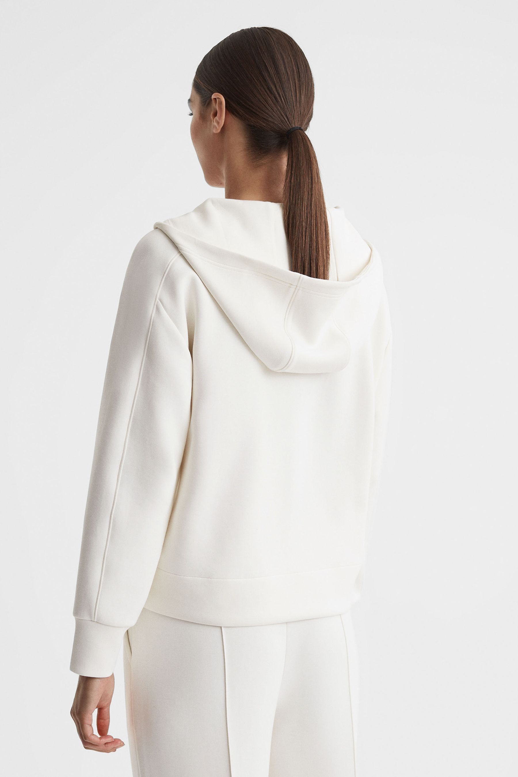 Buy Reiss Ivory Jemma Half Zip Hoodie from the Next UK online shop
