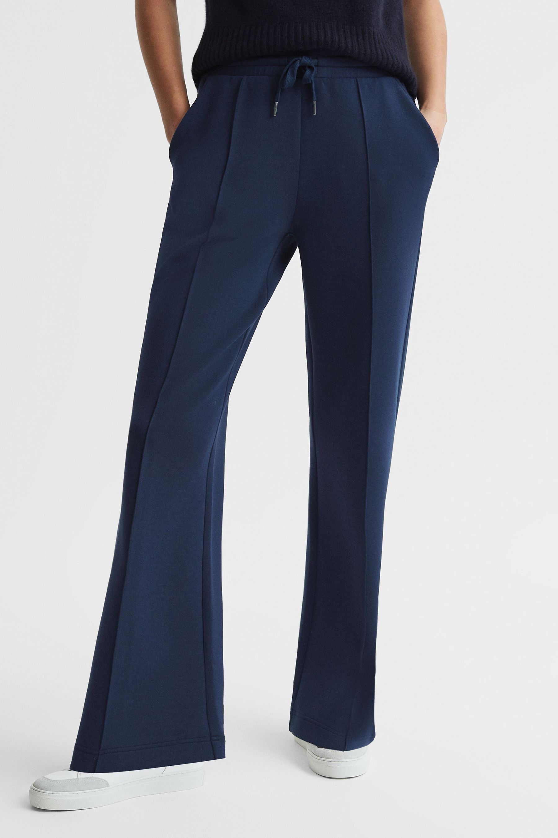 Buy Reiss Navy Jemma Drawstring Wide Leg Joggers from the Next UK online shop