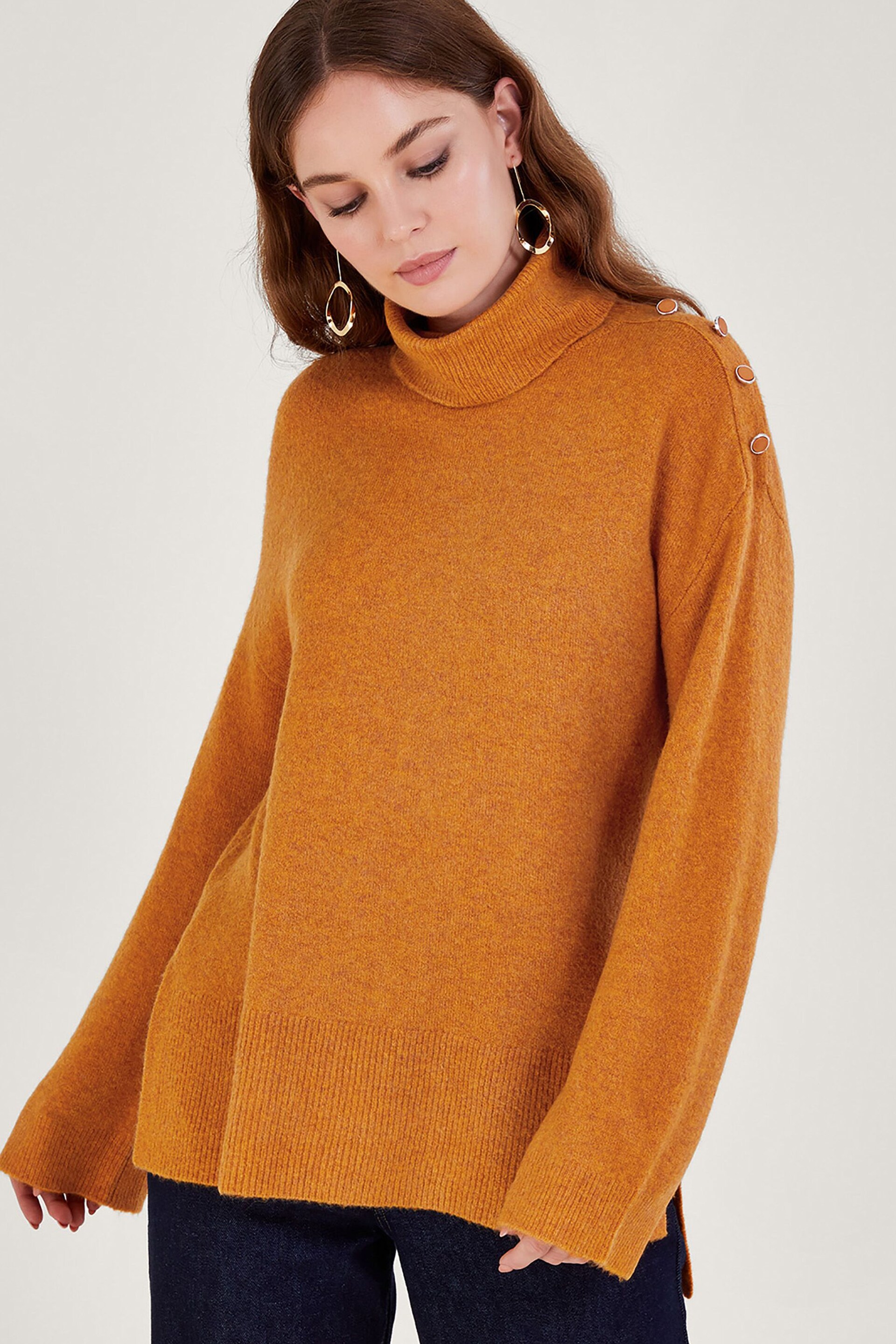 Monsoon Orange Lib Longline Jumper - Image 1 of 5