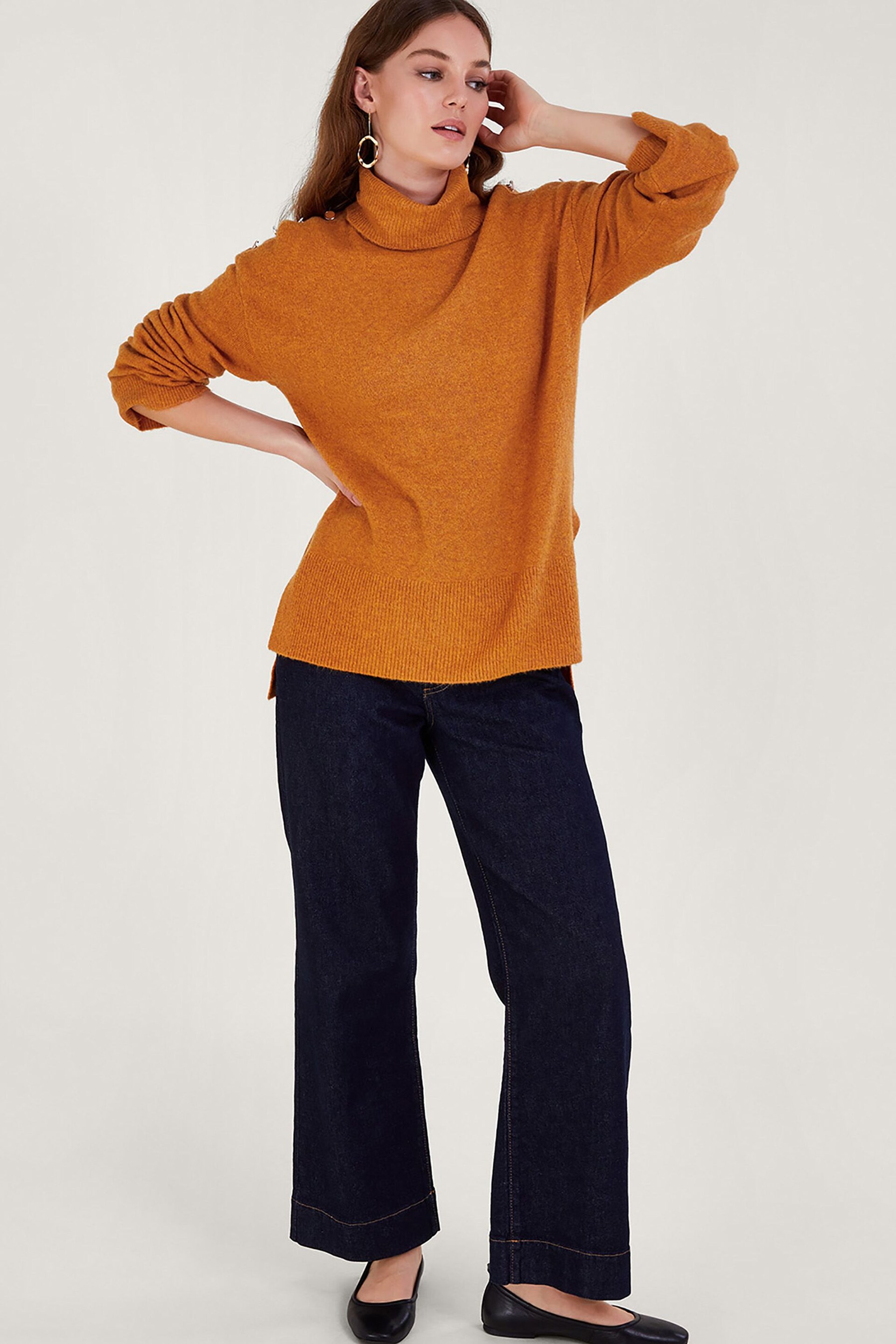 Monsoon Orange Lib Longline Jumper - Image 3 of 5