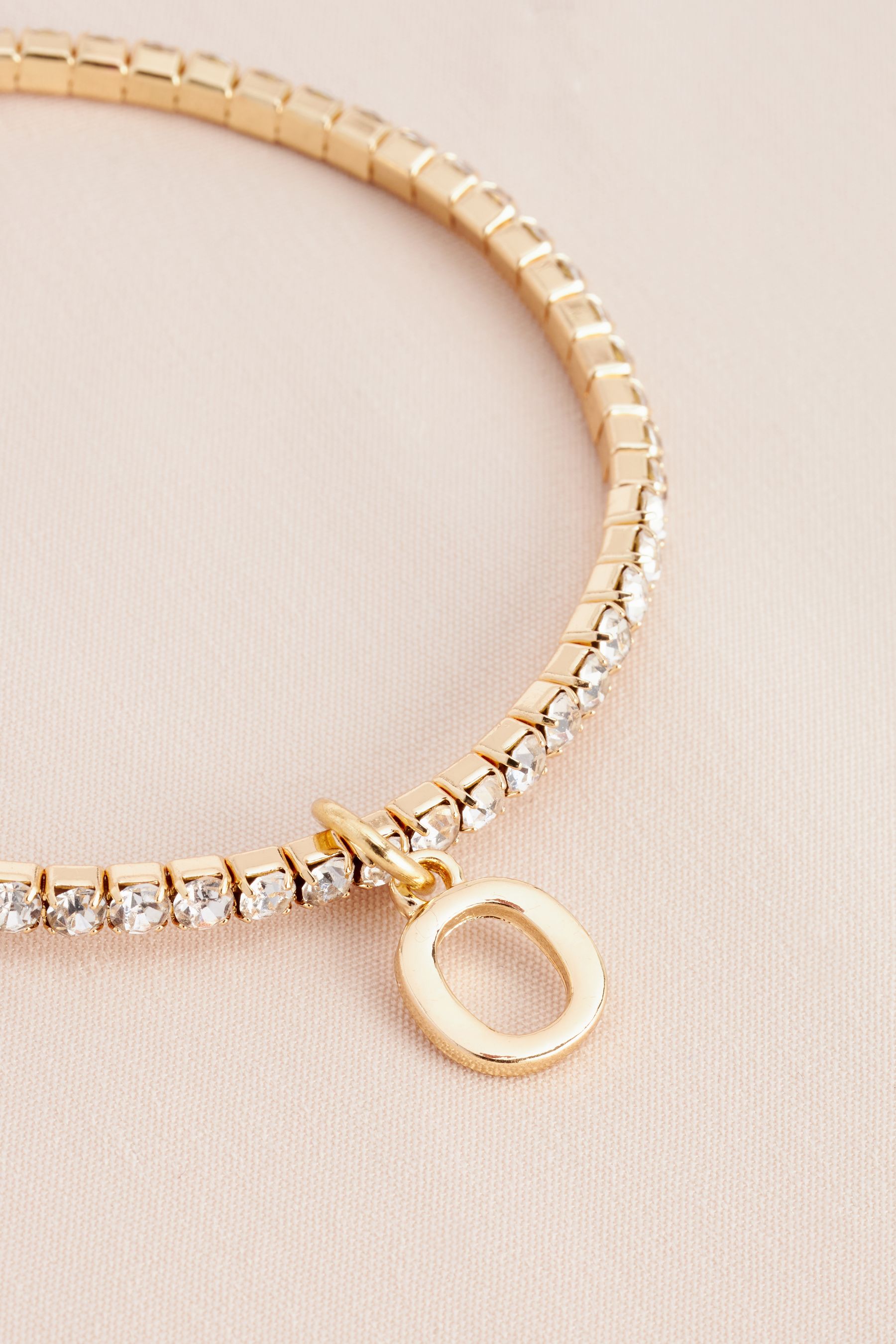 Buy Gold Tone O Initial Bracelet from Next Luxembourg