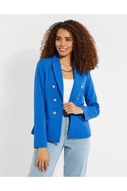 Threadbare Blue Military Button Blazer - Image 2 of 5